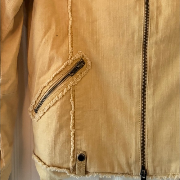 Women's Tan Utility Jacket with Zipper Accents - Picture 3 of 7